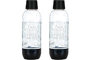 Happy Frizz Bottiglie per gasatore (compatibili con altri gasatori) - Total Black