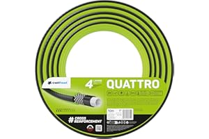 CELLFAST Wąż Ogrodowy 4 Warstwowy Lekki Wytrzymały Odporny Na Promienie UV Oplot Krzyżowy 20 Bar 1 Cal 10 Metrów Quattro