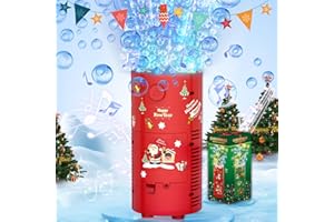 PANAMALAR Machine à Bulles de Feux d'artifice,10000+Bulles/Minute Soufflante à Bulles, Machine Automatique à Bulles avec lumières et Son fermable pour Mariage/Fête de Noël/Scène (Red)