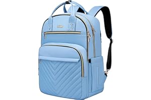 ‎CAFELE Laptop Rucksack für Frauen Männer, wasserdichte Reise Arbeit Rucksäcke Geldbörse Stilvolle College Business Lehrer Krankenschwester Computer Tasche, passt 17.3" Laptop Hellblau