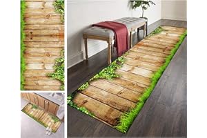 ZVEZVI Teppich Läufer Flur Küche rutschfest Waschbar Bunt Lange Vintage 60x200cm Kücheläufer Teppichläufer Polyester Meterware Anpassbar (60x200cm, Color#4)