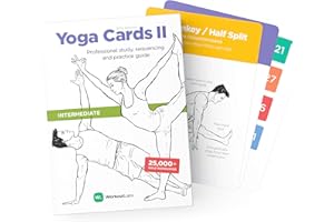 WorkoutLabs Yoga Cards II – Intermediate: Professional Visual Study, Class Sequencing & Practice Guide Vol.2 with Asanas, Breathing Exercises & Meditation · Plastic Flash Cards Deck with Sanskrit