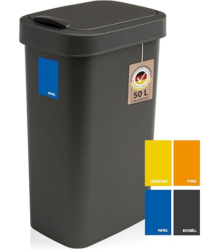 Stefanplast Abfalleimer – 40 Liter, Gelb, Praktisch & Robust