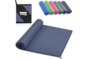YC Kitchen Asciugamano Palestra 70 * 140cm, A Rapida Traspirazione, Assorbente, Ad Asciugatura Rapida E Leggero, Ideale per La Spiaggia, L'outdoor, Il Fitness, L'escursionismo E I Viaggi
