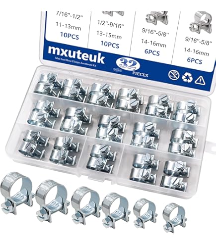 75Pcs 8-Sizes 304 Stainless Steel Single Ear Hose Clamps With Ear Clamp - View #8