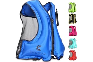Khroom Chaleco de natación para Adulto | Pesa Solo 400 Gramos | Ayuda a la flotabilidad para Snorkel, Kayak y Sup | Chaleco de flotabilidad para Adultos | Equipo de Snorkel