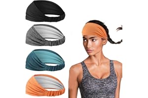 ‎LINLOOK Women's Headband - Elastic Hair Band Wide Quick-Drying Sweatband Forehead for Sports Yoga Running Workout Training Fitness Tennis Gym Cycling Hiking Jogging