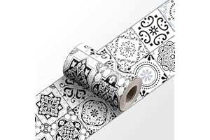 Dostear Frise Murale YX139 30cm X 240cm Adhesive Autocollante Papier Peint pour Décoration Intérieure Facile à Poser