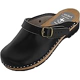 natural leather clogs