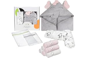 JUMPY MOO'S JM Perfectos Regalo Para Bebes Recien Nacidos, Regalo Bebe Que Contienen Los Artículos Esenciales De Para El Bebe Recien Nacido, Elefante Rosa