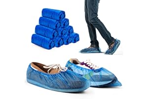 ASSIOLO-100 Copriscarpe Monouso, Calzari Monouso Usa E Getta, Copri Scarpe 3gr. 100% Impermeabile Copri Scarpe per Pioggia, Alta Resistenza agli Strappi In Confezione Pratica