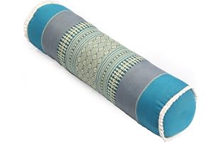 Handelsturm Thaikissen Nackenrolle 50x13 mit Füllung aus Kapok Yoga Bolster Yogakissen Rolle Feste Kissenrolle