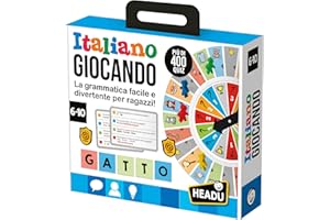 HEADU - Italiano Giocando - La Grammatica Facile E Divertente Per Ragazzi! | Giochi Educativi 6 7 8 9 10 Anni, Giochi Didattici Bambini, Quiz Divertenti e Intelligenti, Regalo Bambino Scuola Primaria
