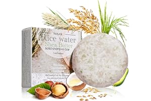 TONGYEND Rice Shampoo Bar, Rice Water Shampoo Bar with Shea Butter,Coconut Oil, Anti-Hair Loss Rice Shampoo Bar, Shampoo Soap for Hair Growth,Nourishing,Volumizing & Strengthening