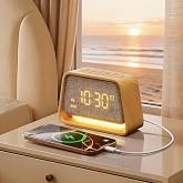 blonbar Alarm Clock with Adjustable Night Light, 10 Natural Sounds | 10 White Noise, 2 Alarm Clock, 3 Level Adjustable Table