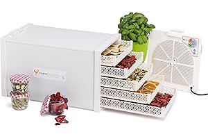 Tauro Essiccatori, Essiccatore alimentare Domus B5 a flusso orizzontale con 5 cestelli in materiale plastico, potenza 550W essicca fino a 3 Kg. Prodotto 100% Made in Italy