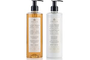 SARCIA.EU Prija Set de cosméticos - Champú regenerador con rúcula + Acondicionador protector con extracto de nuez 380 ml