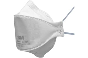 3M Aura 9320+SV maska ochronna - Wygodna maska antycząsteczkowa z optymalnym dopasowaniem do twarzy - Jednorazowa maska poziom ochrony FFP2-5 sztuk, biała