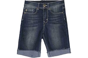 Bienzoe Niña Algodón elástico Mezclilla Pantalones Cortos