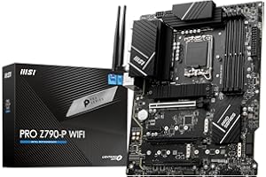 MSI PRO Z790-P WIFI Motherboard, ATX - Supports Intel 14th, 13th & 12th Gen Core Processors, LGA 1700-55A DrMOS, DDR5 Memory Boost 7000+MHz/OC, PCIe 5.0 & 4.0 x16, 4 x M.2 Gen4, Wi-Fi 6E, 2.5G LAN