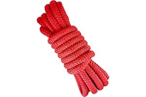 GOPEU 12MM Cuerda de poliéster Alta tenacidad. 5M. Rojo