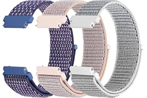WNIPH 3 Piezas Correas de Nylon para Reloj Compatible con 18mm 19mm 20mm 22mm 24mm, Transpirables, Suaves y cómodas para Hombres y Mujeres