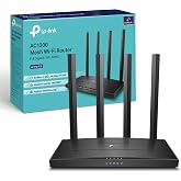 TP-Link Archer C6 AC1200 Dual Band WiFi 5 Router, GE Ports, EasyMesh | Wide coverage. Stable connection for many devices. Com