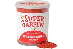 SUPERGARDEN Super Garden fresa liofilizada en polvo - Producto 100% puro y natural - Apto para veganos - Sin azúcares, aditivos artificiales ni conservantes añadidos - Sin gluten - No OMG