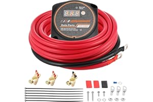 GEARMONSTER 12V/140A BSR vollautomatisches Batterie Trennrelais mit LCD Display, Doppelbatterie-Isolator-Kit, VSR Automatisches Ladegerät mit 6M Kabel für Auto, LKW, Wohnmobile, Boote