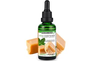 ALPHAPOWER FOOD ALPHA POWER FOOD®: Stevia líquida natural - Stevia Gotas de toffee-caramelo, Edulcorante natural, sustituto del azúcar con sabor - sin azúcar & calorías