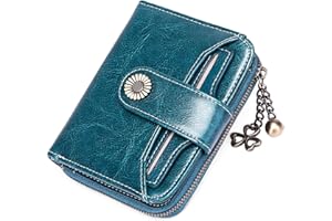 SENDEFN Women's Small Purse, Women's Genuine Leather, with Coin Compartment, Small Zip Wallet, Card Holder, with RFID Blocker