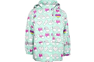 Fringoo Colour Changing Raincoat for Kids Age 1-6 Outdoor Waterproof Jacket with Warm Lining and Hood for Boys and Girls Lightweight and Machine Washable