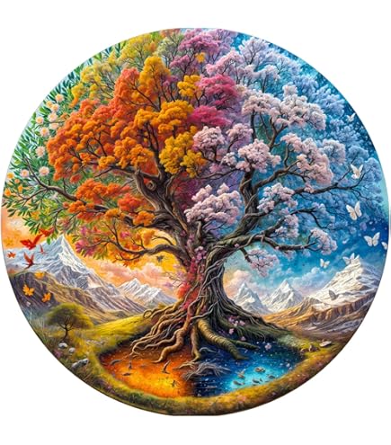 Jigfoxy Houten puzzel voor volwassenen, Oog van de Natuur houten puzzel voor volwassenen, uniek houten puzzel in dierenvorm, voor familie en vrienden L-34 * 31,3 cm - 230 stuks