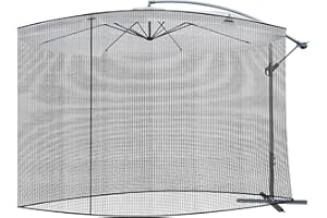 MT MALATEC 12266 Zanzariera per ombrellone, con cerniera lampo, dimensioni: 3 m