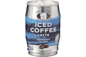 Master Café Iced Coffee Cans 240ml x Pack of 12 - Full-Bodied Arabica & Robusta Coffe Bean Blend, Ready to Drink, Enjoy Cold or Iced Coffee