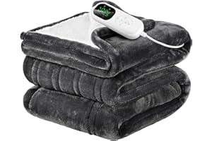 VIWAVE Heizdecke mit Abschaltautomatik Wärmedecke,kuscheldecke mit 6 Heizstufen & 6 Stunden Timer & Digitalregler,Elektrische Decke Überhitzungsschutz,Geschenke für Frauen Weihnachten,130x180cm
