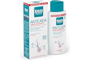 Kerzo Forte - Champú Tratamiento Anticaída - Estimula el Crecimento, Cabellos Más Resistentes y Raíces Revitalizadas, para Todo Tipo de Cabello, Blanco, 400 Mililitros