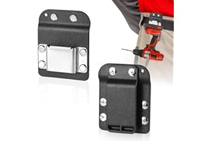 TranRantic Clip-on Werkzeug Gürtelclip, Bohrwerkzeugholster für Werkzeuggürtel, 304 Edelstahl Bithalter Gürtel für Akkubohrer, Maßband Schlagschrauber Werkzeuge