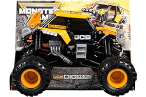 Monster Jam, Official JCB DIGatron Monster Truck, Collector Die-Cast Vehicle, 1:24 Scale, Kids’ Toys for Boys and Girls Aged 3 and up, Blue