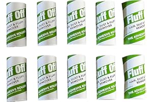 FLUFF OFF Lint Roller Refills, 10 x 30 Sheet Rolls. Totalling 300 Sheets of Extra Sticky Lint Roller Refills for Clothes, Pet Hair and Furniture. Will fit most lint roller handles
