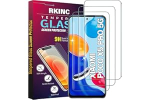 RKINC Szkło pancerne ochronne do Xiaomi Poco X5 Pro 5G / Xiaomi Redmi Note 12 Pro 4G 5G, pancerna folia ochronna na wyświetlacz HD, 0,33 mm, odporne na zarysowania, odpryski, bez pęcherzyków