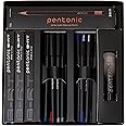Pentonic Smart Kit | 3 B-RT Pens, 5 Ball Pens, 5 Gel Pens, 1 Glue, 10 Wooden Pencils | 5 in 1 Stationery Gift Box