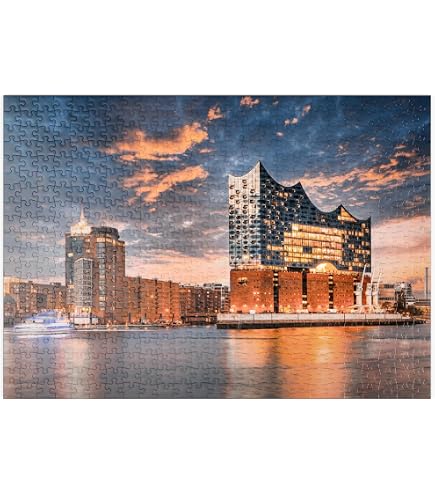 Hansepuzzle Hamburg Puzzle 500 Teile – Mit Aufbewahrungsbox & Wiederverschließbarem Beutel