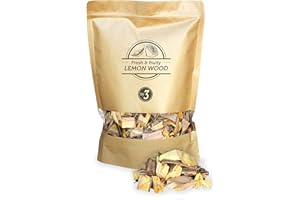 Smokey Olive Wood 1.7L Lemon Tree Wood Smoking Chips, grain size 2-3cm