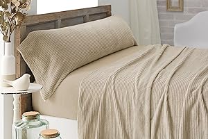 Burrito Blanco | Sábanas de Coralina, 965 Beige | Cama de 135 cm | (+ Medidas Disponibles) | Sábanas de Invierno | Diseño 965 | Color Beige