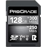 Tarjeta SD UHS-II de 128GB V90: velocidad de escritura de hasta 250MB/s y velocidad de lectura de 300MB/s | Para profesionale
