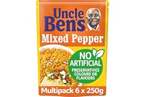 BEN'S ORIGINAL Uncle Bens Mixed Pepper Microwave Rice 250 g (Pack of 6)