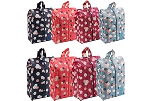 PIXHOTUL 8 Stück Schuhtaschen, wasserdichte tragbare Schuhablage mit Griff für Männer und Frauen