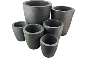 Grafit degel för metallgjutning – flera storlekar tillgängliga (1 kg)