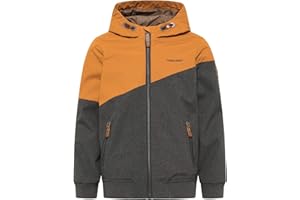 Ragwear Jungen Jacke Übergangsjacke Jowell Blouson Anorak Freizeitjacke mit Blockstreifen wasserabweisend